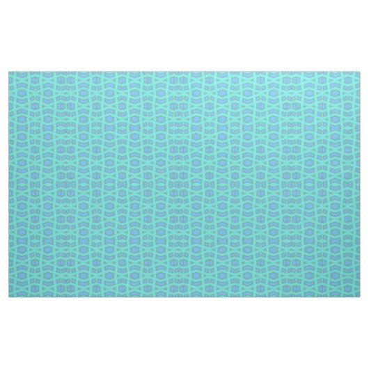 Blauer Wave Diamond Geometric Print Pattern Fabric Stoff (Yard (91,4 cm))