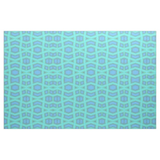 Blauer Wave Diamond Geometric Print Pattern Fabric Stoff (Fat Quarter (45,7 x 55,9 cm))