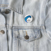 Blauer Wave über 45 Round-Button Button (Beispiel)