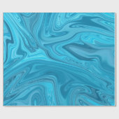 Blauer Waves Malerei | Beste abstrakte Malerei Geschenkpapier (Flach)