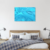 Blauer Waves Malerei | Beste abstrakte Malerei Leinwanddruck (Insitu (Schlafzimmer))