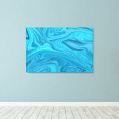 Blauer Waves Malerei | Beste abstrakte Malerei Leinwanddruck (Insitu (Holzboden))