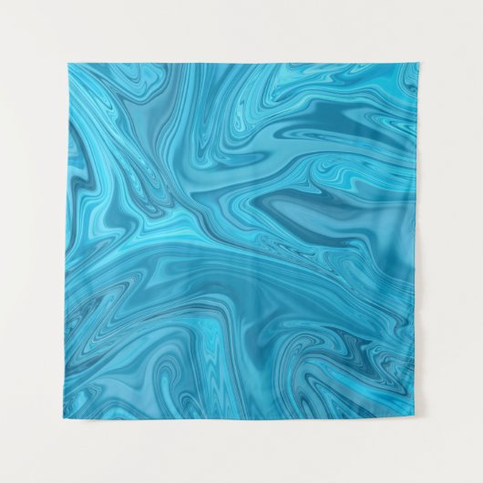 Blauer Waves Malerei | Beste abstrakte Malerei Wandteppich (Vorderseite)