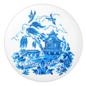 Blauer Weide-China-Entwurfs-Keramik-Kabinett-Griff Keramikknauf (Vorderseite)