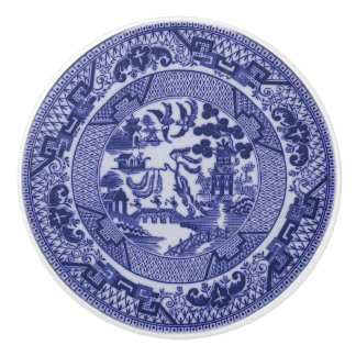 Blauer Weide-China-Entwurfs-Keramik-Kabinett-Griff Keramikknauf