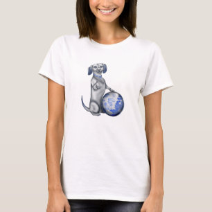 Blauer Weiden Dachshund-Shirt T-Shirt