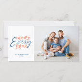 Blauer Weihnachten Frohe Alles Feiertage Foto (Vorderseite)