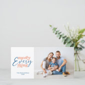 Blauer Weihnachten Frohe Alles Feiertage Foto (Stehend Vorderseite)