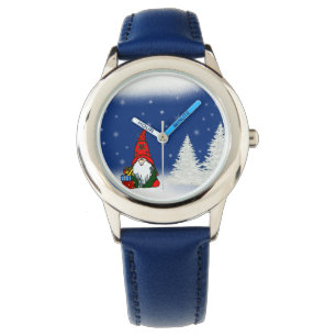 Blauer WeihnachtenGnome Armbanduhr