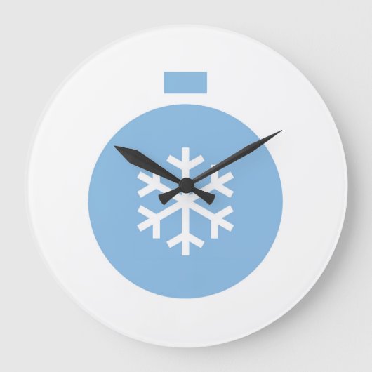 Blauer Weihnachtsball Große Uhr (Vorderseite)