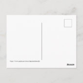 Blauer Weihnachtsball, Lila Baum Postkarte (Rückseite)