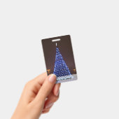 Blauer Weihnachtsbaum Ausweis (Handheld)