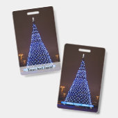 Blauer Weihnachtsbaum Ausweis (Vorder- & Rückseite)
