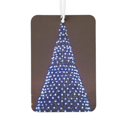 Blauer Weihnachtsbaum Autolufterfrischer (Rückseite)