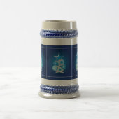 Blauer Weihnachtsbaum Bierglas (Mittel)