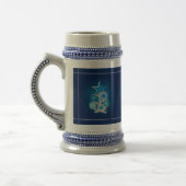 Blauer Weihnachtsbaum Bierglas (Links)