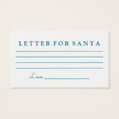 Blauer Weihnachtsbaum, Brief für den Weihnachtsman (Rückseite)