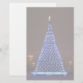 Blauer Weihnachtsbaum Briefpapier (Vorne/Hinten)