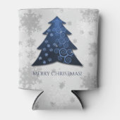 Blauer Weihnachtsbaum Cooler Dosenkühler (Vorderseite)