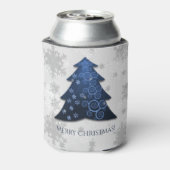 Blauer Weihnachtsbaum Cooler Dosenkühler (Kanne Rückseite)