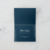 Blauer Weihnachtsbaum eingeklappt Feiertagskarte (Innenseite)