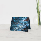 Blauer Weihnachtsbaum eingeklappt Feiertagskarte (Vorderseite)