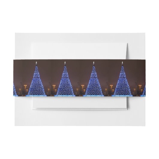 Blauer Weihnachtsbaum Einladungsbanderole (Vorderseite Beispiel)