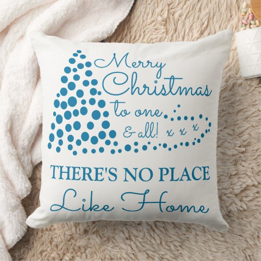 Blauer Weihnachtsbaum, es gibt keinen Ort wie Zuha Kissen (Decke)