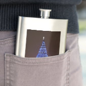 Blauer Weihnachtsbaum Flachmann (Beispiel)