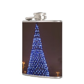 Blauer Weihnachtsbaum Flachmann (Links)