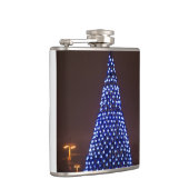 Blauer Weihnachtsbaum Flachmann (Rechts)