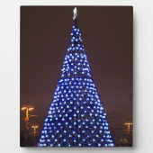 Blauer Weihnachtsbaum Fotoplatte (Vorderseite)