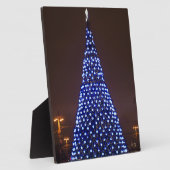 Blauer Weihnachtsbaum Fotoplatte (Seite)