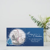 Blauer Weihnachtsbaum Frohe Weihnachten (Stehend Vorderseite)