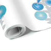 Blauer Weihnachtsbaum Geschenkpapier (Rolleneckpunkt)