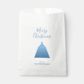Blauer Weihnachtsbaum Geschenktütchen (Vorderseite)
