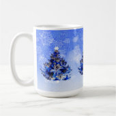Blauer Weihnachtsbaum Kaffeetasse (Links)