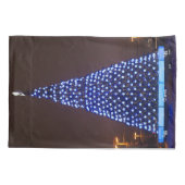 Blauer Weihnachtsbaum Kissenbezug (Rückseite)