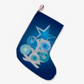 Blauer Weihnachtsbaum Kleiner Weihnachtsstrumpf (Vorderansicht (hängend))