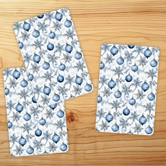 Blauer Weihnachtsbaum - Muster Spielkarten