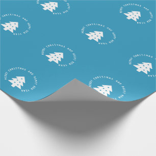 Blauer Weihnachtsbaum Neujahrs-Schmuck Geschenkpapier