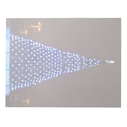 Blauer Weihnachtsbaum Notizblock (Vorderseite)