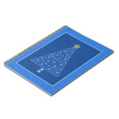 Blauer Weihnachtsbaum Notizblock (Linke Seite)