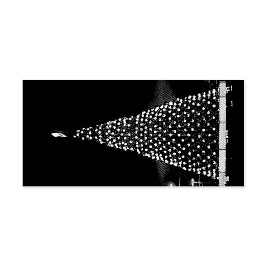 Blauer Weihnachtsbaum Permastempel (Design)