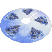blauer Weihnachtsbaum Polyester Weihnachtsbaumdecke (Schrägansicht)