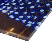 Blauer Weihnachtsbaum Schneidebrett (Ecke)