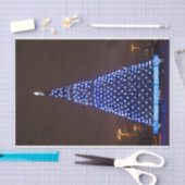Blauer Weihnachtsbaum Seidenpapier (Handwerk)