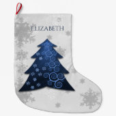 Blauer Weihnachtsbaum Strumpf Großer Weihnachtsstrumpf (Vorderseite)