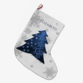 Blauer Weihnachtsbaum Strumpf Großer Weihnachtsstrumpf (Vorderansicht (hängend))