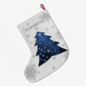 Blauer Weihnachtsbaum Strumpf Großer Weihnachtsstrumpf (Rückseite (Hängend))